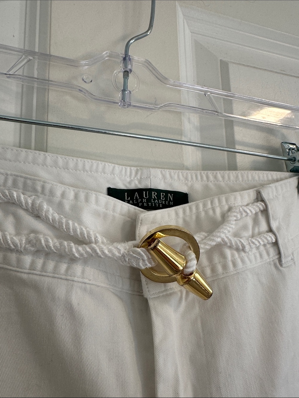 EUC Lauren Ralph Lauren Nautical Cotton White Shorts size 12 Petite - Picture 3 of 11